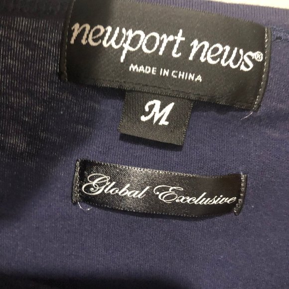 Womens Nautical Lighthouse Top Sequins Hello Buoys Newport News Open Shoulders - Picture 5 of 6